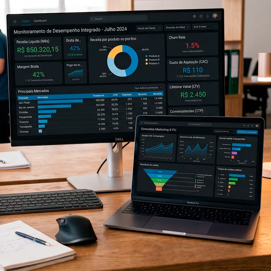Dashboard Power BI aplicado à rotina empresarial
